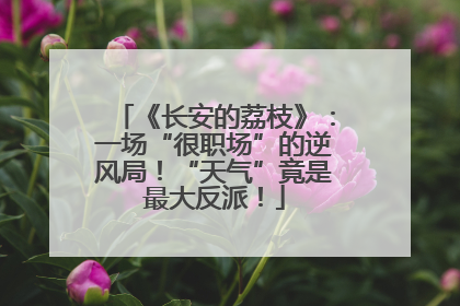 《长安的荔枝》：一场“很职场”的逆风局！“天气”竟是最大反派！