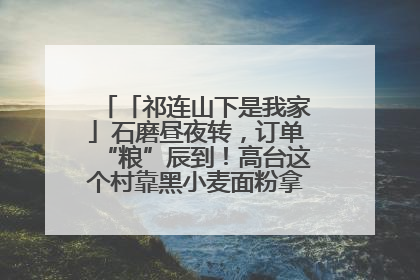 「祁连山下是我家」石磨昼夜转，订单“粮”辰到！高台这个村靠黑小麦面粉拿下成立来最大订单