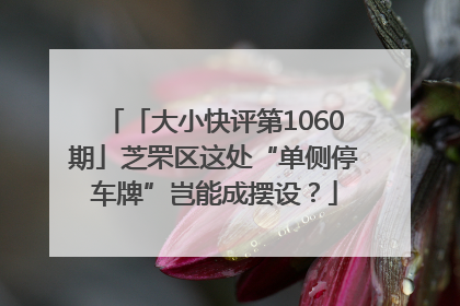 「大小快评第1060期」芝罘区这处“单侧停车牌”岂能成摆设？