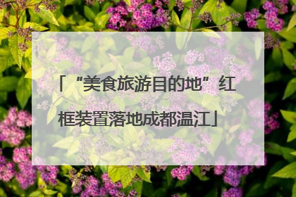 “美食旅游目的地”红框装置落地成都温江