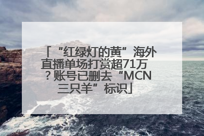 “红绿灯的黄”海外直播单场打赏超71万？账号已删去“MCN三只羊”标识