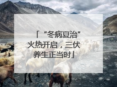 “冬病夏治”火热开启，三伏养生正当时