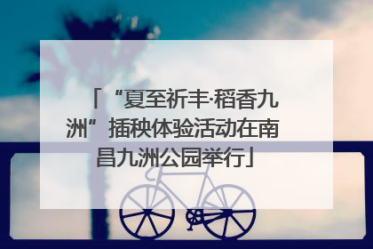 “夏至祈丰·稻香九洲”插秧体验活动在南昌九洲公园举行