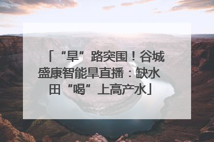 “旱”路突围！谷城盛康智能旱直播：缺水田“喝”上高产水