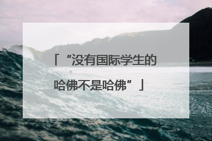 “没有国际学生的哈佛不是哈佛”