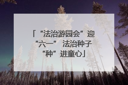 “法治游园会”迎“六一” 法治种子“种”进童心