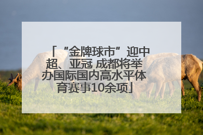 “金牌球市”迎中超、亚冠 成都将举办国际国内高水平体育赛事10余项