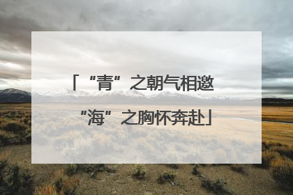 “青”之朝气相邀 “海”之胸怀奔赴