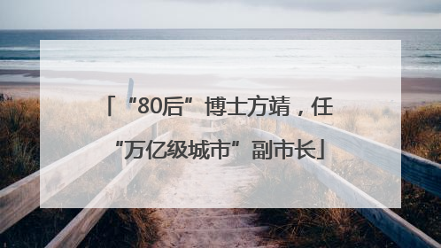“80后”博士方靖，任“万亿级城市”副市长