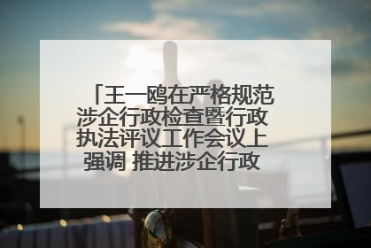 王一鸥在严格规范涉企行政检查暨行政执法评议工作会议上强调 推进涉企行政检查质效大幅提升