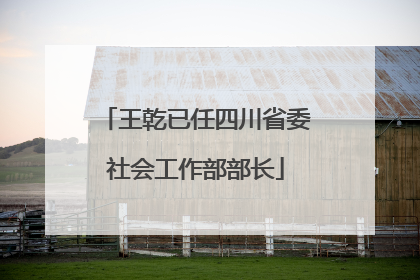 王乾已任四川省委社会工作部部长