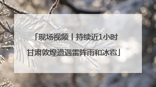 现场视频丨持续近1小时 甘肃敦煌遭遇雷阵雨和冰雹