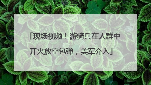 现场视频！游骑兵在人群中开火放空包弹，美军介入