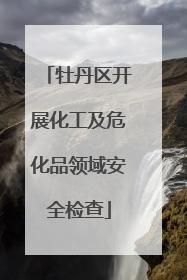 牡丹区开展化工及危化品领域安全检查