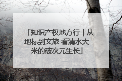 知识产权地方行｜从地标到文旅 看清水大米的破次元生长