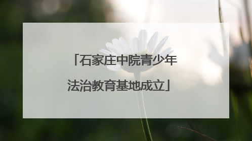 石家庄中院青少年法治教育基地成立