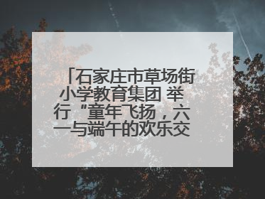 石家庄市草场街小学教育集团 举行“童年飞扬，六一与端午的欢乐交响”活动