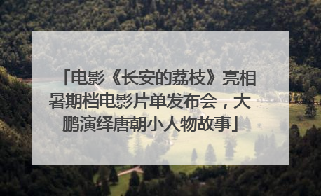 电影《长安的荔枝》亮相暑期档电影片单发布会，大鹏演绎唐朝小人物故事