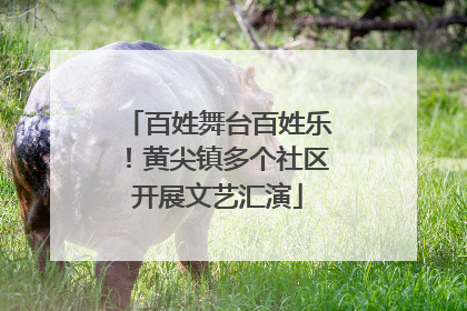 百姓舞台百姓乐！黄尖镇多个社区开展文艺汇演