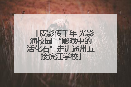 皮影传千年 光影润校园 “影戏中的活化石”走进通州五接滨江学校