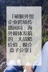 破解外贸企业跨境传播困局：海外媒体发稿的三大战略价值，媒介盒子分享