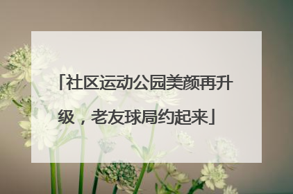 社区运动公园美颜再升级，老友球局约起来