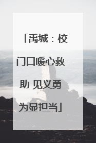 禹城：校门口暖心救助 见义勇为显担当