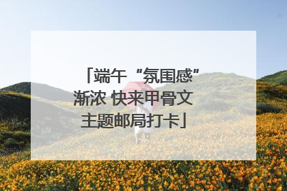 端午“氛围感”渐浓 快来甲骨文主题邮局打卡