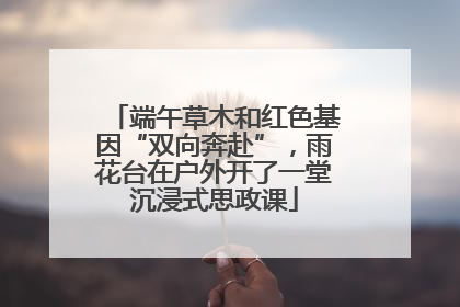 端午草木和红色基因“双向奔赴”，雨花台在户外开了一堂沉浸式思政课