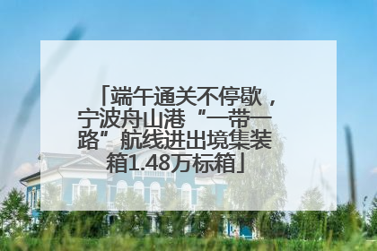 端午通关不停歇，宁波舟山港“一带一路”航线进出境集装箱1.48万标箱