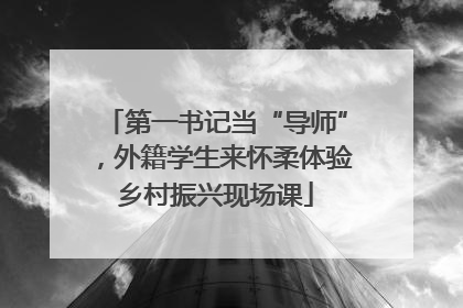 第一书记当“导师”，外籍学生来怀柔体验乡村振兴现场课