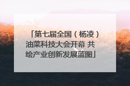 第七届全国（杨凌）油菜科技大会开幕 共绘产业创新发展蓝图