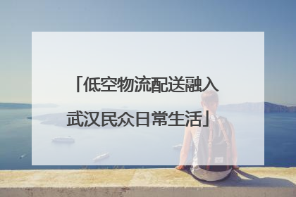 低空物流配送融入武汉民众日常生活