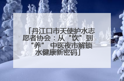丹江口市天使护水志愿者协会：从“饮”到“养” 中医夜市解锁水健康新密码