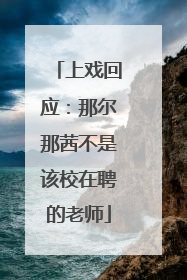 上戏回应：那尔那茜不是该校在聘的老师