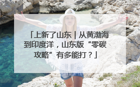 上新了山东｜从黄渤海到印度洋，山东版“零碳攻略”有多能打？