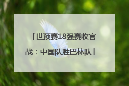 世预赛18强赛收官战：中国队胜巴林队