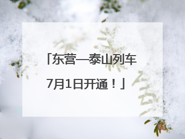 东营—泰山列车7月1日开通！