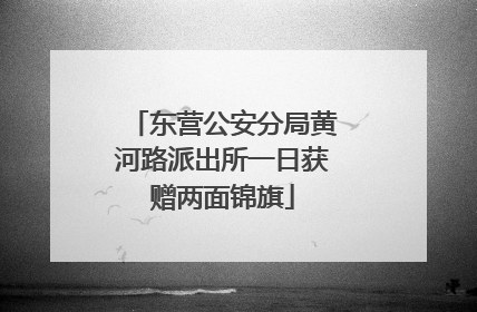 东营公安分局黄河路派出所一日获赠两面锦旗