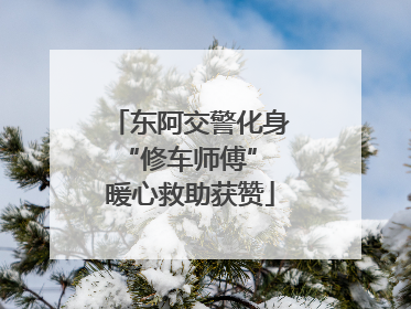 东阿交警化身“修车师傅” 暖心救助获赞