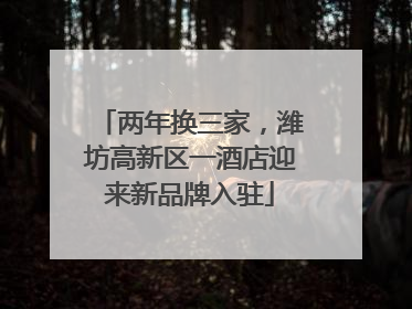 两年换三家，潍坊高新区一酒店迎来新品牌入驻