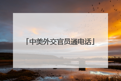 中美外交官员通电话