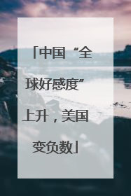 中国“全球好感度”上升，美国变负数
