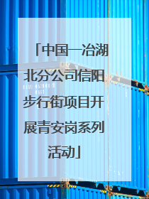中国一冶湖北分公司信阳步行街项目开展青安岗系列活动