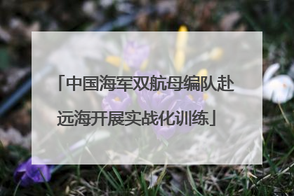 中国海军双航母编队赴远海开展实战化训练