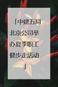 中建五局北京公司举办夏季职工健步走活动
