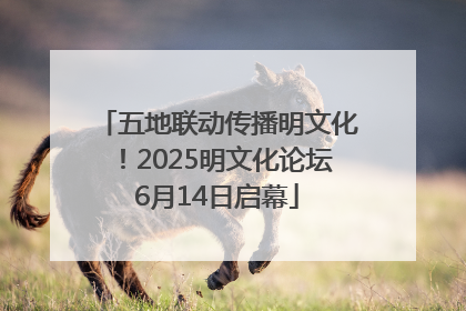 五地联动传播明文化！2025明文化论坛6月14日启幕