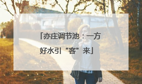 亦庄调节池：一方好水引“客”来