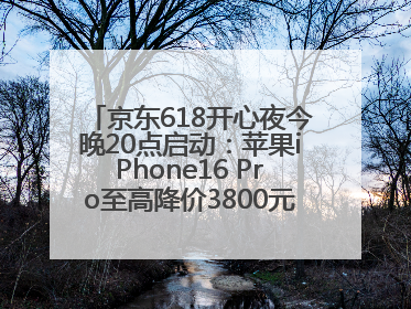 京东618开心夜今晚20点启动：苹果iPhone16 Pro至高降价3800元，“最后28小时”推出十二大补贴