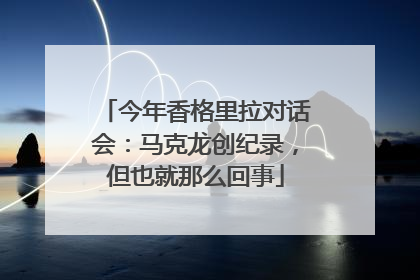 今年香格里拉对话会：马克龙创纪录，但也就那么回事